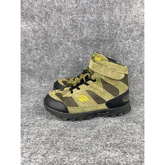 Apis Mt Emey Hiking Boot Youth 4 Green Mid Ankle Adjustable Strap Laces 3305-7H - Picture 1 of 7
